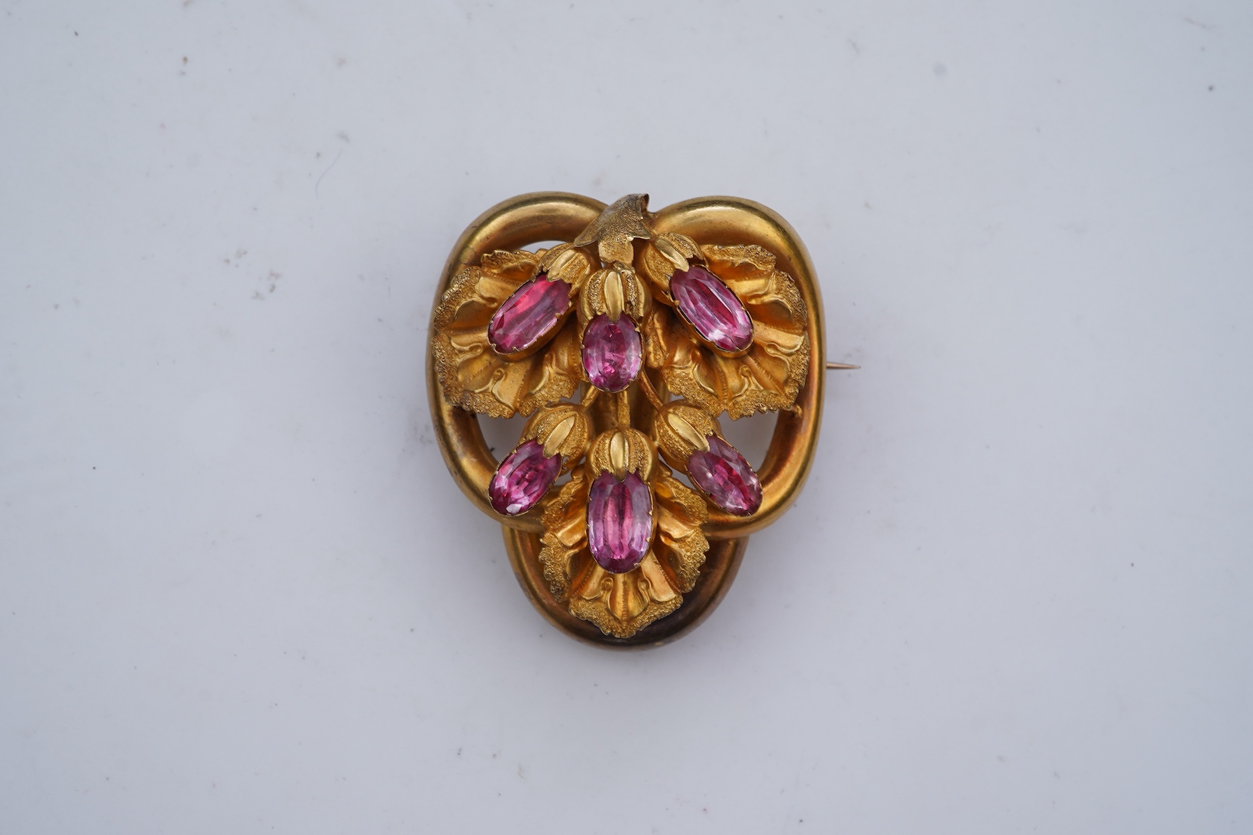A set of four Retro gold and enamel buttons, mid 20th century
